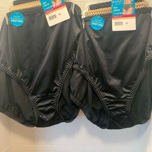 Vanity Fair Black, Tan, High-Waist Shapewear Size 4X/11 2packs of 3total of 6
